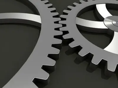 Gears three metal 3D model