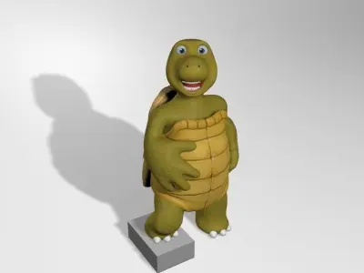 cartoon rigged characters Low-poly 3D model