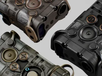 L3Harris NGAL Aiming Laser LA-23 PEQ Low-poly 3D model