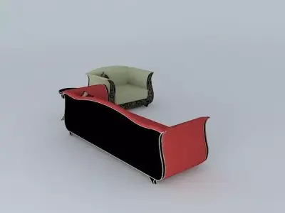 COUCH sofa and chair Free 3D model