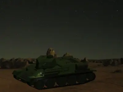  Soviet Tank T34-85 3D print model
