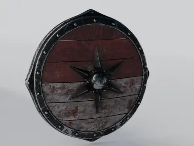 Viking Shield Low-poly 3D model 3D model