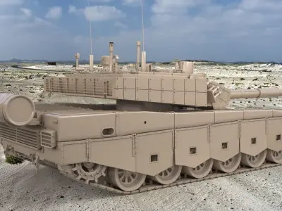 Tank China Type ZTZ 99A MTB Clay Vray  3D model