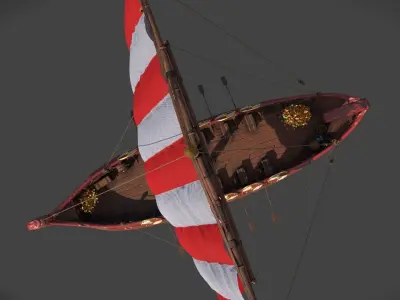 Stylized Roman Ship 3D model