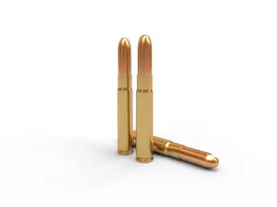 93x57mm Mauser Ammo Low-poly 3D model