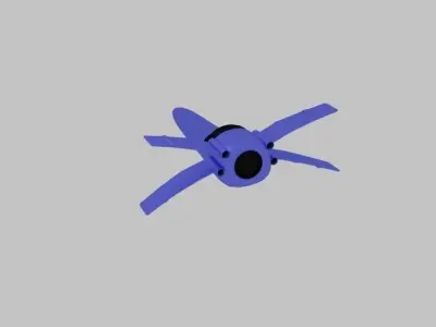 Spaceship D 2 fighter jet 3D model