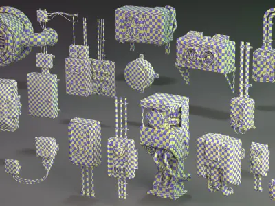 Wall Electric Props 1 - 20 pieces 3D model