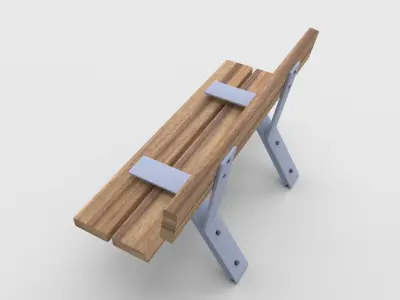 Bench wooden 3D model order