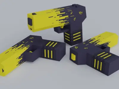 Desert Eagle Skin - rays 6 colors Free low-poly 3D model