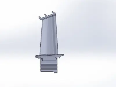 Turbine blade 3D model