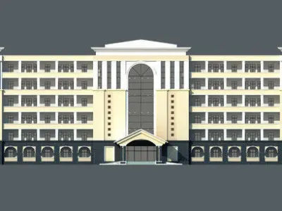 Schools in Asia 3D model