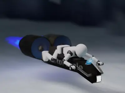 Soace motorcycle Free low-poly 3D model