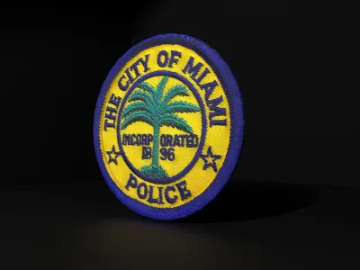 Police Patch-The City Of Mimi Low-poly 3D model