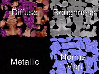 Purple Armored Dinosaur model pack Low-poly 3D model