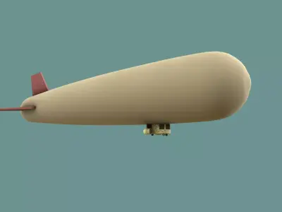 zeppelin  Low-poly 3D model