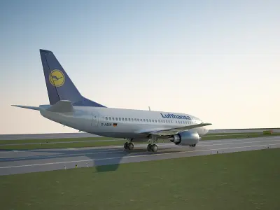 boeing 737 500 lufthansa 3D model