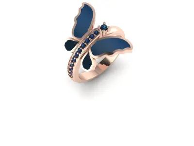 buterfly ring 3D model