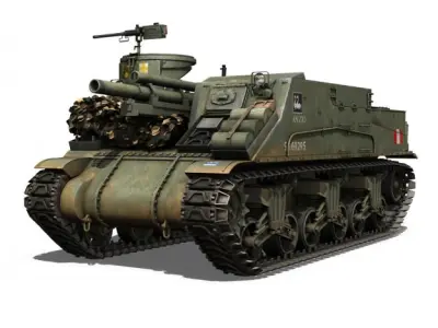 M7 Priest - Anzio 3D model