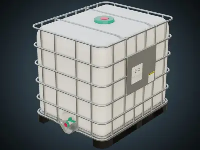 Water Container 1A Low-poly 3D model