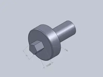 straight pentagonal tool Free 3D model