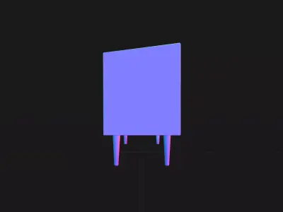 Nordic Sideboard Free low-poly 3D model