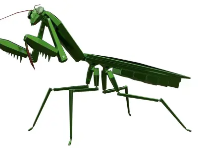 Mecha Mantis Low-poly 3D model