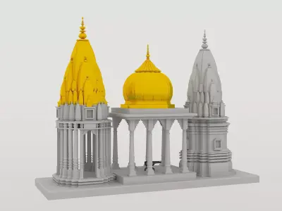 kashi vishwanath temple 3D model