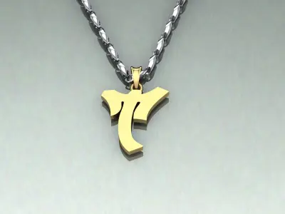 Pendant T-t1 3D print model