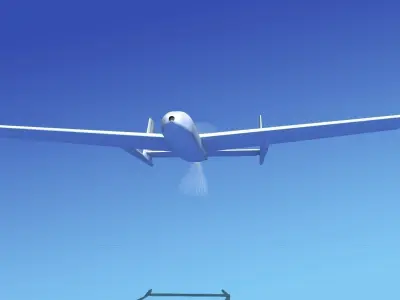 Mohajer 3 Drone Unmarked 3D model