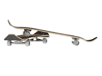 Skateboard with skeleton design 3D model