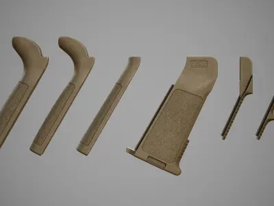 MIAD Pistol Grip - Replica Low-poly 3D model