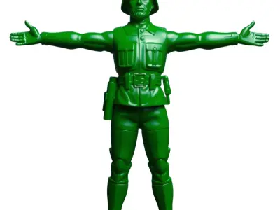 Classic Green Soldier model pack Low-poly 3D model