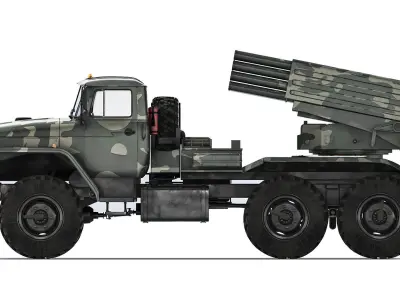 BM-21 Grad Ural 4320 2010 3D model