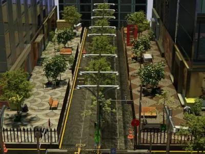  Fusion city street 3D model