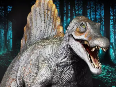 Spinosaurus dinosaur Low-poly 3D model