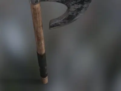 axe and swords Low-poly 3D model