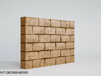 Ancient Egypt Wall Low-poly 3D model