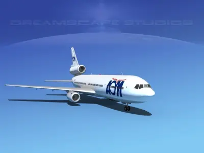 Douglas DC-10 AOM 3D model
