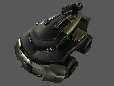 SIC FI WAR TANK Low-poly 3D model