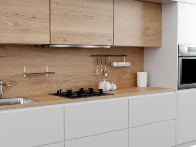 Modern Kitchen Set Free 3D model