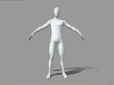 Free Pack - Male Base Mesh Free low-poly 3D model