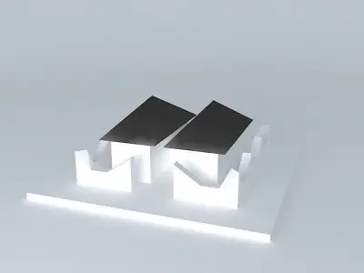 2 side House Free 3D model