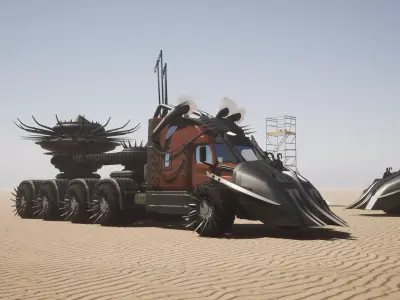 Mad-max truck The Ripper 3D model
