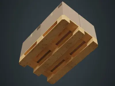 Pallet 2A Low-poly 3D model