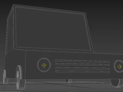 Low Poly Mini car Low-poly 3D model