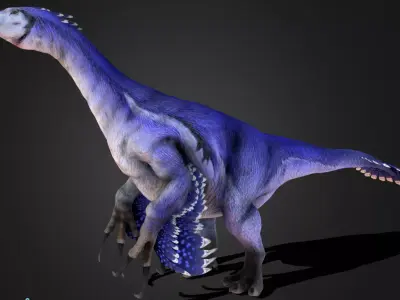 Therizinosaurus Low-poly 3D model