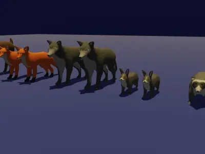LowPoly Animal Pack Low-poly 3D model
