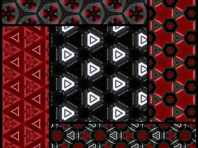 85 HD tech textures 3D model