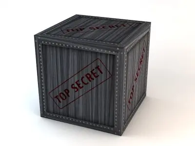 Top Secret Wooden Crates Pack Low-poly 3D model