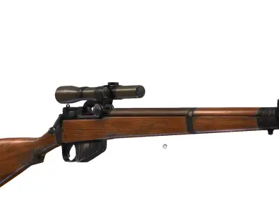 British Magazine Rifle Lee Enfield Low-poly 3D model